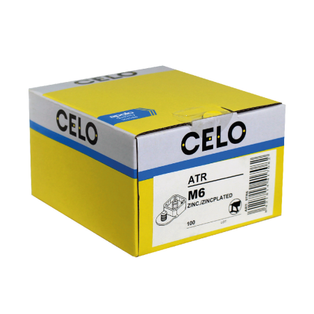 Metāla stiprinājums ar vītni ATR M6x6,5 naglai tērauds ar cinka pārklājumu